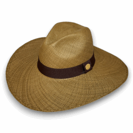 SOMBRERO FINO CLÁSICO MIEL – ELEGANCIA NATURAL Y ARTESANÍA PURA