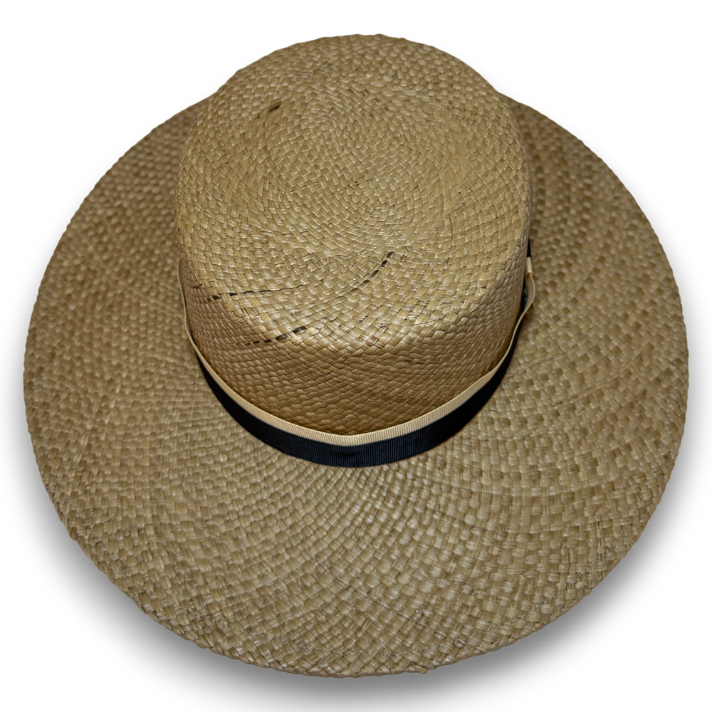 SOMBRERO CORDOBES MIEL CINTA BICOLOR NEGRO Y BEIGE– ELEGANCIA ARTESANAL - Image 5