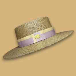 SOMBRERO CORDOBES MIEL CINTA BICOLOR NUEZ Y BEIGE – ELEGANCIA ARTESANAL