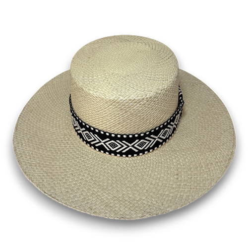 SOMBRERO CORDOBES NATURAL CINTA ETNICO ARTESANAL - Image 4
