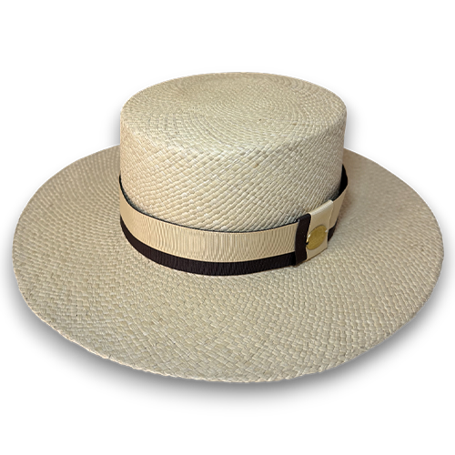 SOMBRERO CORDOBES NATURAL CINTA BICOLOR CAFÉ Y BEIGE – ELEGANCIA ARTESANAL - Image 2