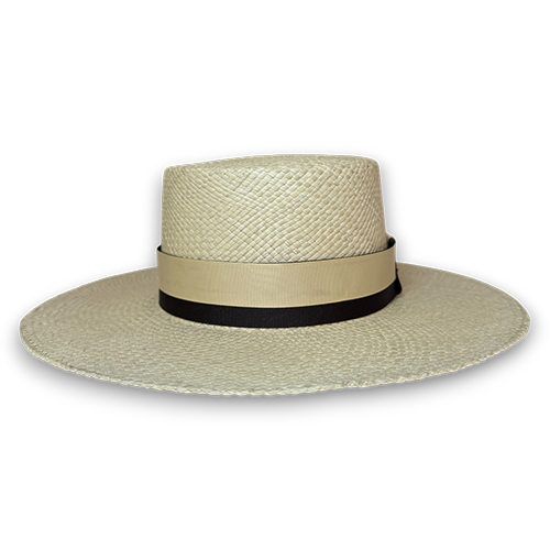 SOMBRERO CORDOBES NATURAL CINTA BICOLOR CAFÉ Y BEIGE – ELEGANCIA ARTESANAL - Image 4