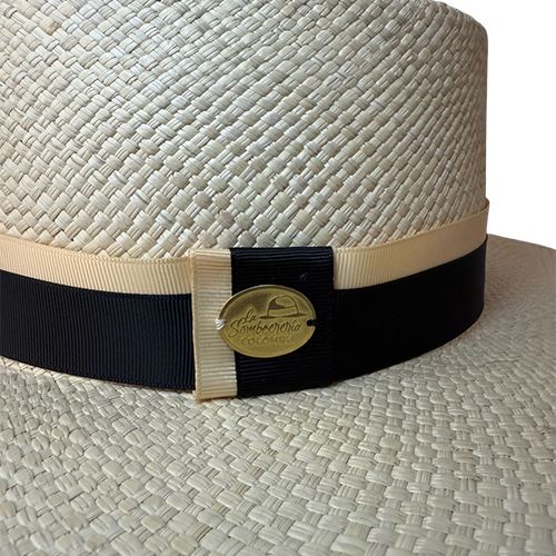 SOMBRERO CORDOBES NATURAL CINTA BICOLOR NEGRO Y BEIGE – ELEGANCIA ARTESANAL - Image 6