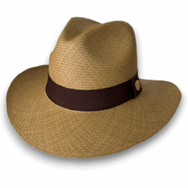 SOMBRERO EXTRAFINO DE ALA MEDIA ARTESANAL CAFÉ – EDICIÓN ARTESANAL