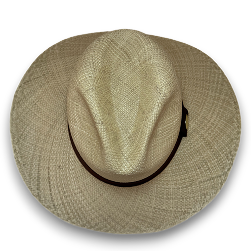 SOMBRERO FINO BEIGE DE ALA MEDIA - EDICIÓN ARTESANAL - Image 4